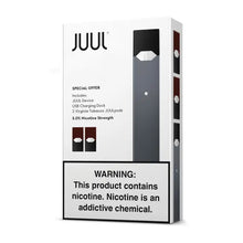 JUUL V1 Single Device & Kit, Basic Black Kit 5% Tobacco [1 Black Kit + 2 Pods] [Device *1, Pods *2] - Virginia Flavor