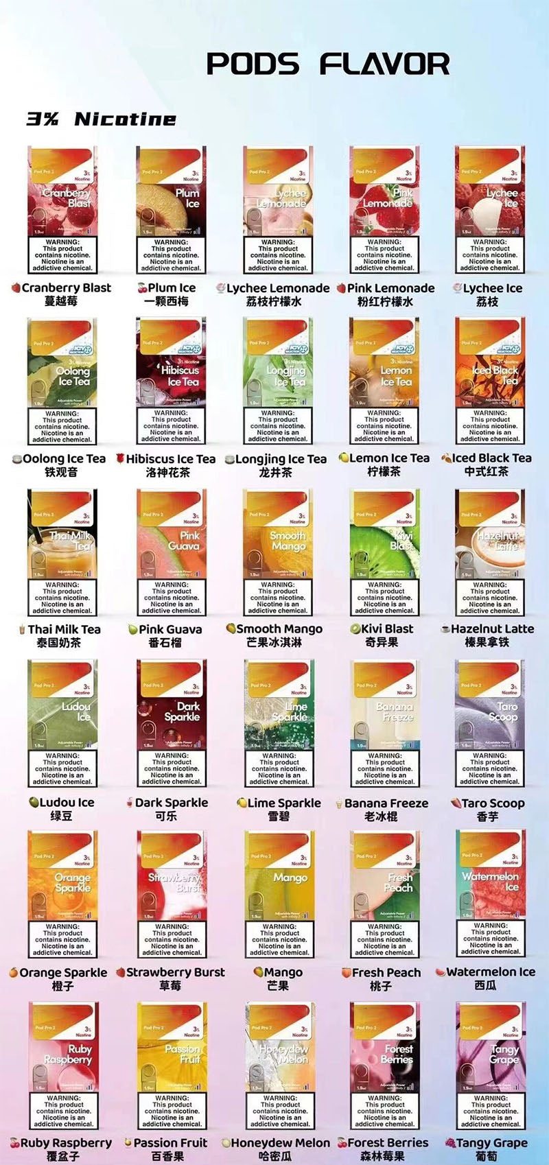 {High Quality} Fruit-flavored Aerosol Cartritels in a pack of 3 pieces, 100% genuine Dragon Well Green Tea