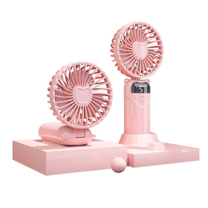 R-F007 (Handheld Portable Turbo Fan [8H Max Cooling Time], 3000mAh USB,Display Electricity in Real Time,Travel/Summer/Concerts/Lash, Gifts for Women)