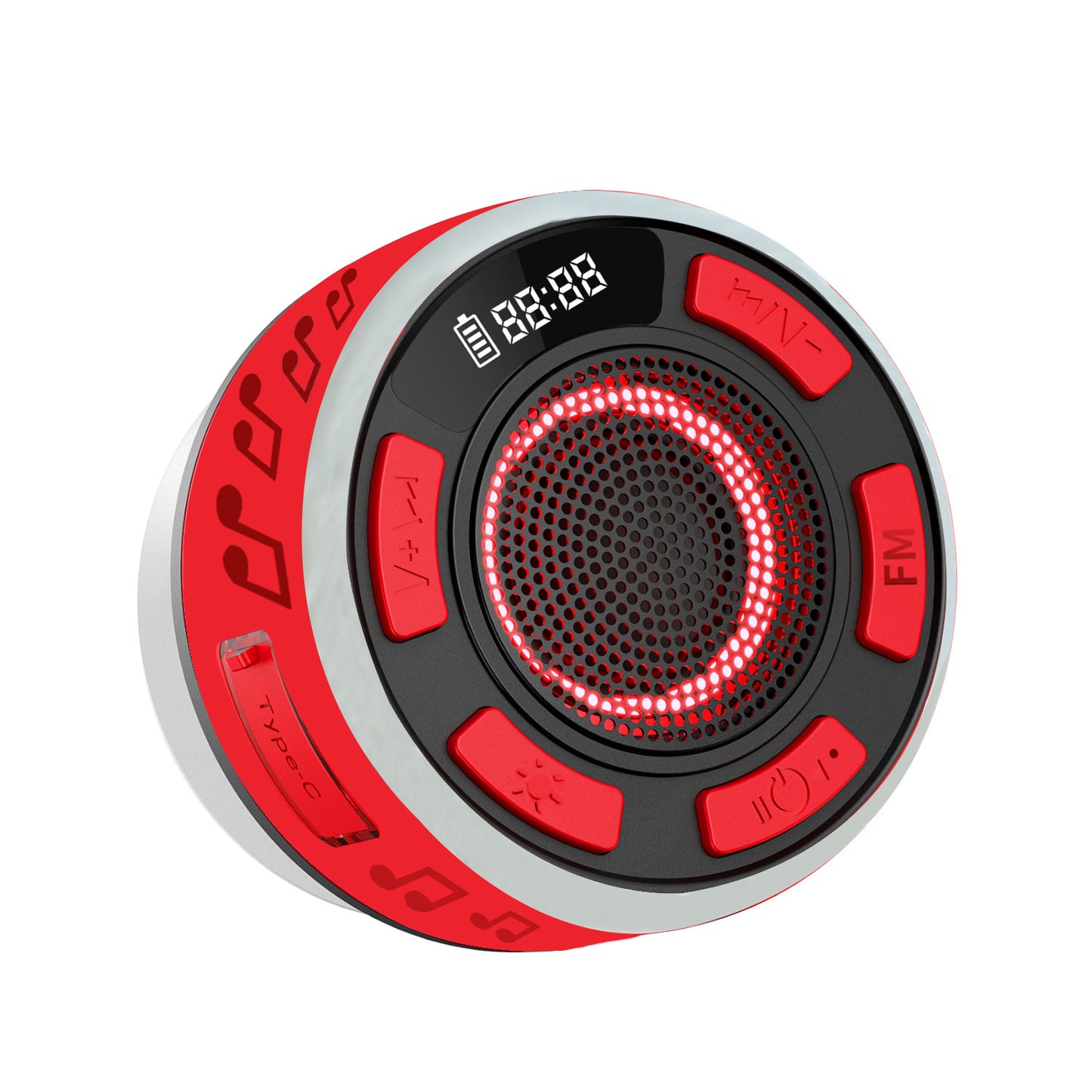 BK50 （Portable Bluetooth Speaker with Lights, Powerful Crystal Clear Sound,Bluetooth 5.1）