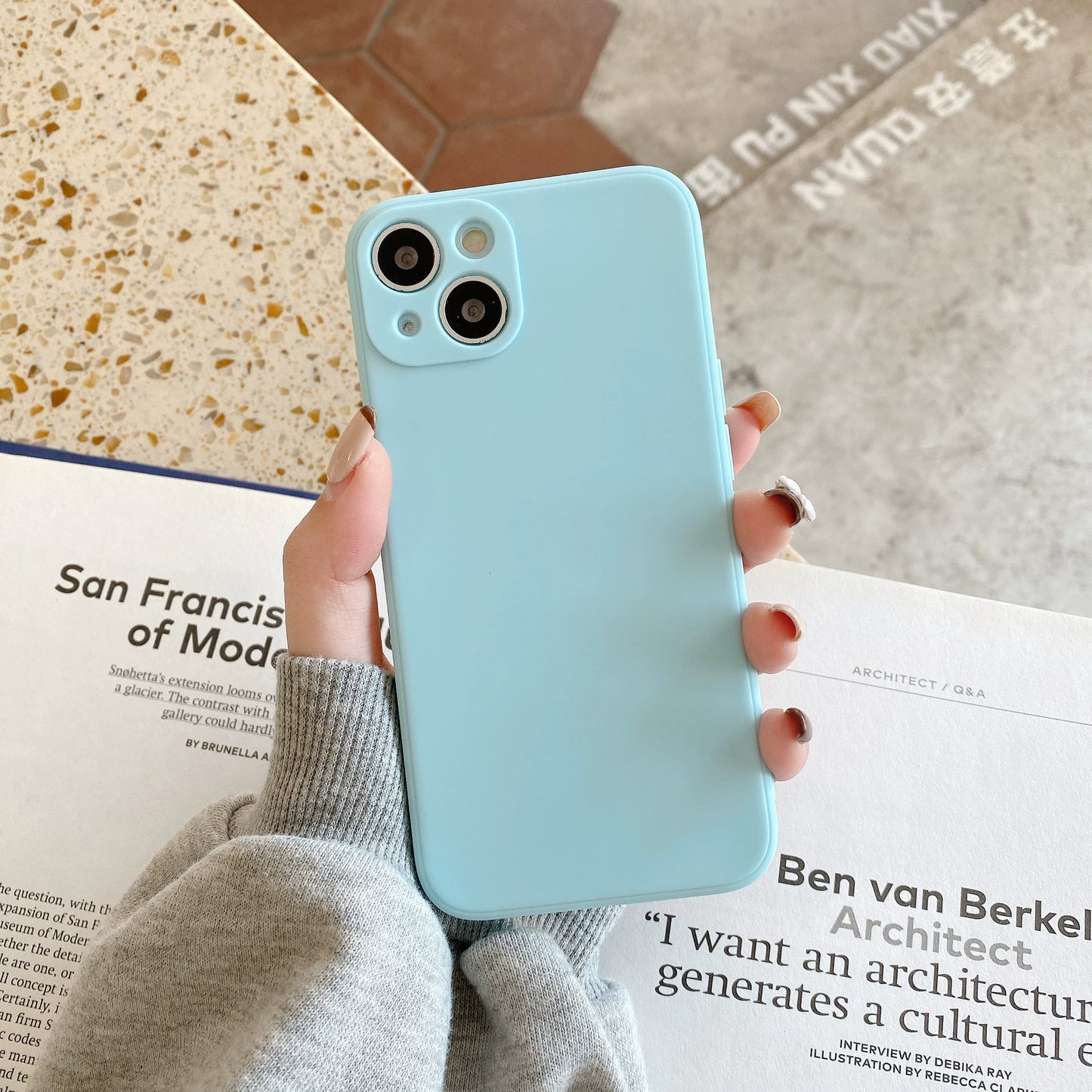 iPhone 12 Pro Max Back Cover Case (TPU) Sky Blue